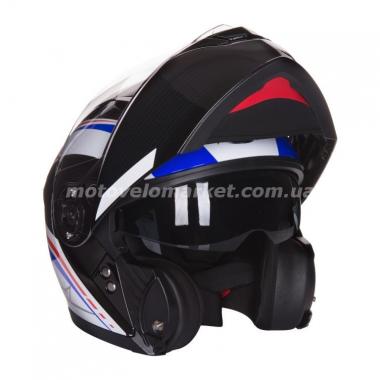 Мотошлем GEON 950 Adventure (модуляр) с очками Blue/Black